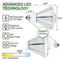 LED COB POST TOP 50W 5K 100-277V