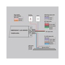 LED EMERGENCY DRIVER 9W, INPUT 120-277V AC, OUTPUT 150-200V DC W/ SELF CONTAINED BATTERY AND TEST BUTTON