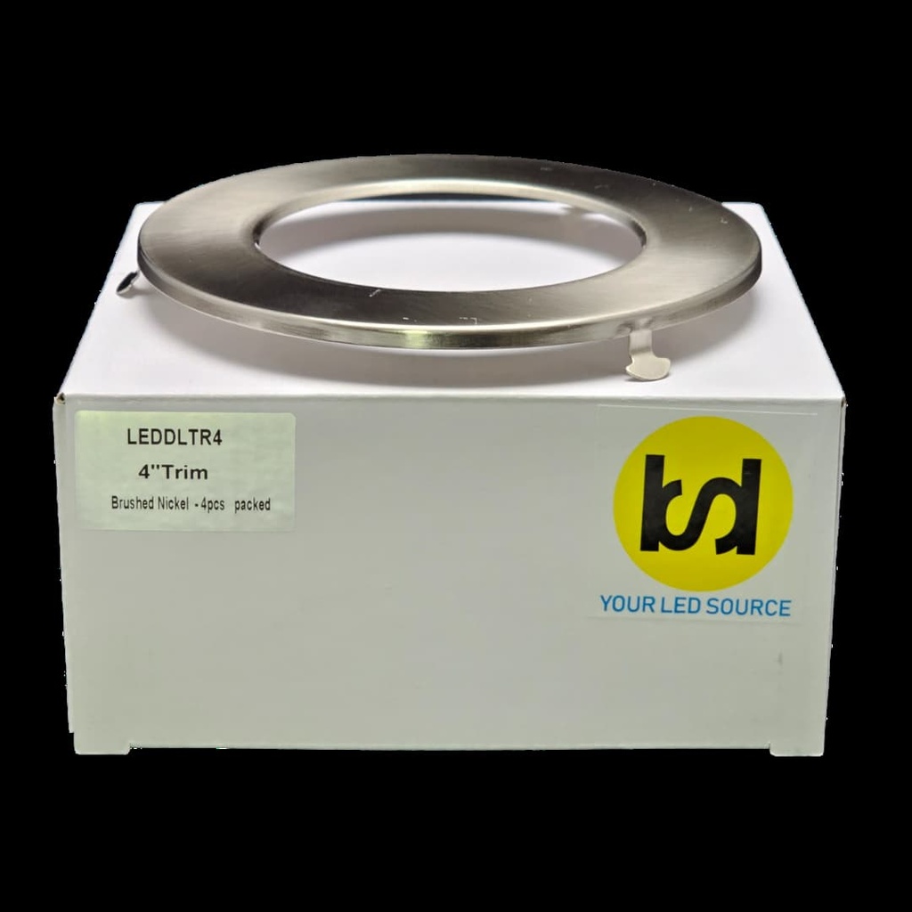 6 Inch LED Thin Down Light With J-Box, 4000K CCT 12 Watts 840 Lumens, 120V Dimmable, Includes Chrome Trim Ring (4 Pack)