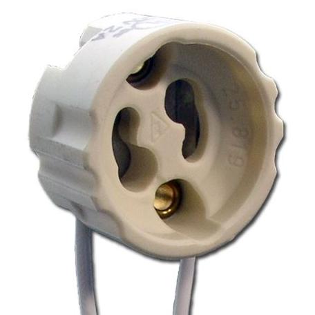 GU10 CERAMIC SOCKET TURN AND LOCK W/6" LEADS