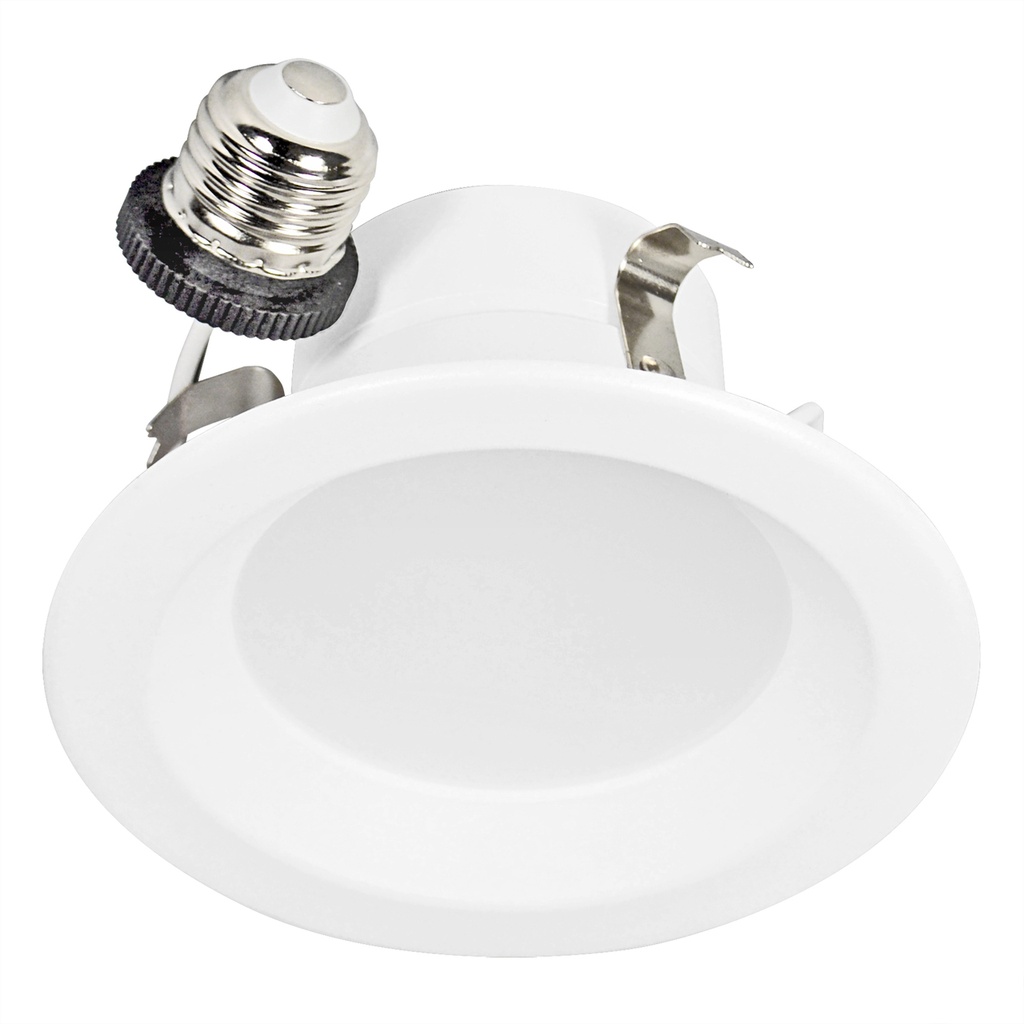 LED DOWN LIGHT RECESS 4" 9W 5CCT RETROFIT SMOOTH E26 120v DIM