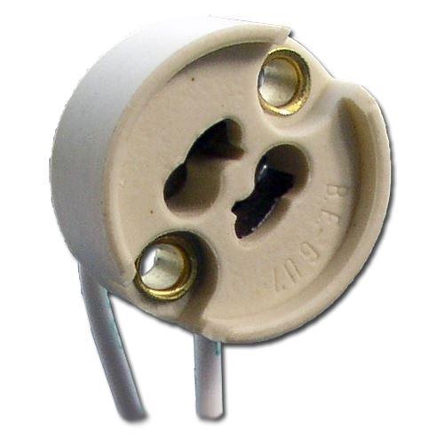[ACCLH0494] GU7 CERAMIC SOCKET TURN AND LOCK W/ 12" LEADS
